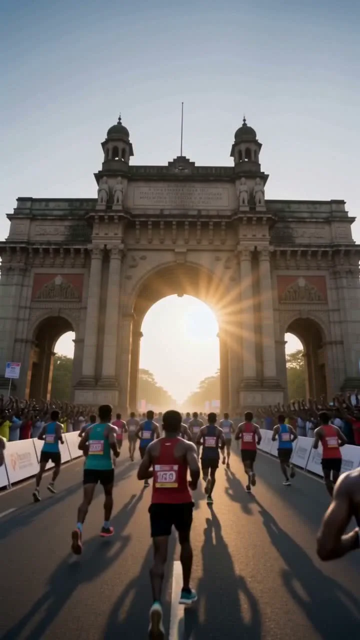 Runners taking part in a heritage-city run